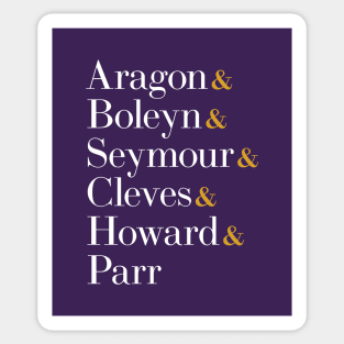 Six the Musical Queens - Ampersand Names Sticker